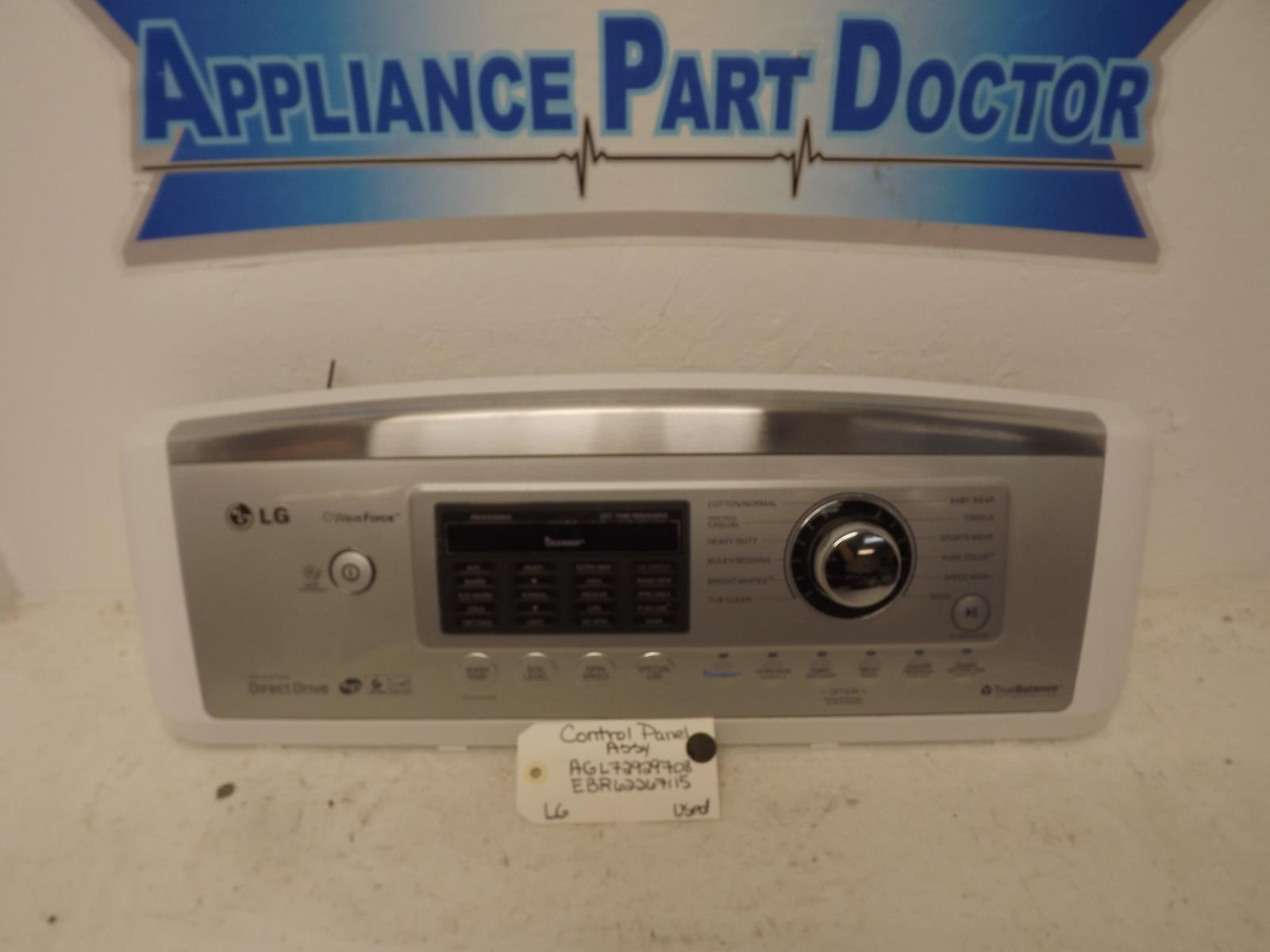 LG Washer AGL72929708 EBR62267115 Control Panel Assy Used LG Washer AGL72929708 EBR62267115 Control Panel Assy Used
